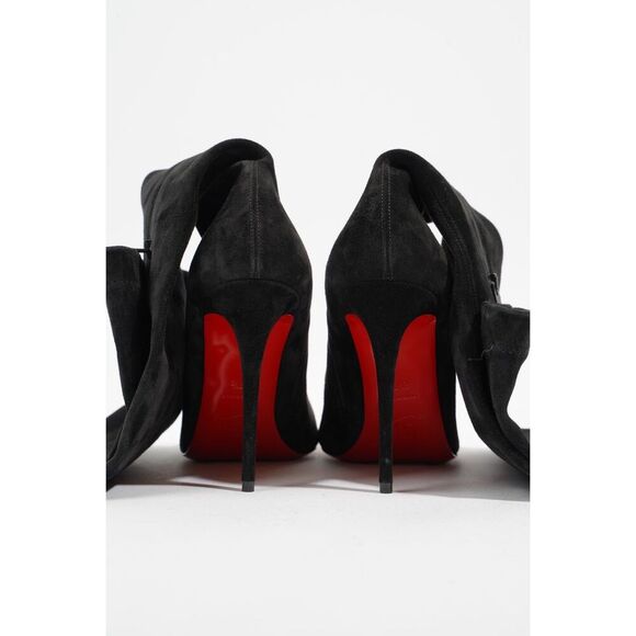 Authenticated Christian Louboutin Elegant Over-the-Knee Stiletto Velour Boots,35 - Picture 5 of 15